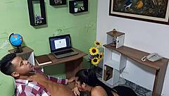 Stepsister Delivers Intense Homemade Blowjob with Deepthroat and Kissing Until Orgasm Hits