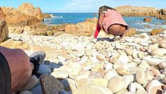 hey, why not lick every drop of cum off sugardaddies cock after our secret beach hike?