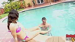 i got so emotional when natalie heart milked philly johns hard cock with intense footjob and deepthroat