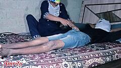 I fucked her hard at night in the house with Hindi audio