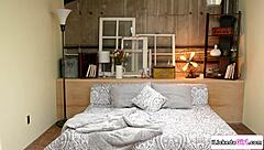 I feel so aroused as the lesbian boss licks then facesits her hairy petite trainee with intense passion and desire