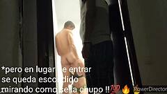 Couple and friend in amateur emo voyeur session