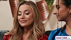 Bet's a Bet So You Three Dive into Licking My Pussy in Interracial Lesbian Orgy