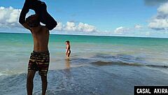 Vlog ends in beach creampie