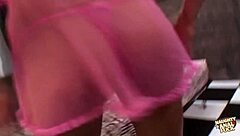 A foxy girl got cum in her mouth after anal fuck in doggy