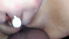 Hot amateur gets creampie from behind in homemade close up