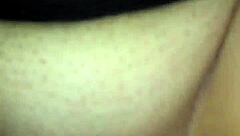 Hot amateur gets creampie from behind in homemade close up