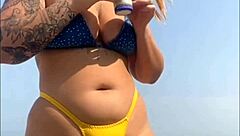 African ruiva casada flashes on beach then fucks stranger raw for creampie in vagina?