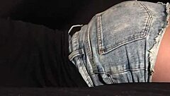 curly colombian with big ass gets intense pussy licking orgasm from candle warmth