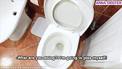 Caught Roommate in Bathroom Filming Kinky Video with Russian Dirty Talk