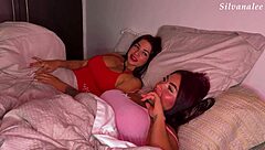 Why do hot curvy Colombian lesbians scissor and lick wet pussies after watching steamy clips together - Silvana Lee & Alejandra Palacios?
