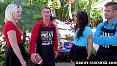 nicki rebel and i had fun fingering and riding with two ladies in a wild 4some outdoors