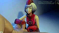 Elizabeth from Persona 3 gives intense handjob