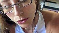 Why did shy student beg cousin for homework help and end up with creamy reward?