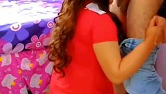 the married neighbor gave the latina big ass teen a hardcore anal creampie in his home bed