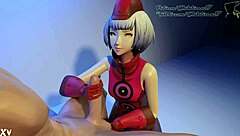 Elizabeth from Persona 3 gives intense handjob