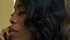 Ebony beauty jizzed unexpectedly