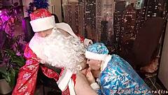 Why Not Join This Wild Christmas Party With Blonde Milf In Cosplay Riding Big Cock For Cum On Tits And Deepthroat?