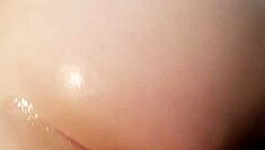 Husband uses strapon on wifes ass in bedroom play