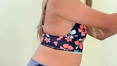 Bold Transexual Athlete Shows Off Rich Senos in Steamy Crossdressing Action