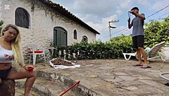 Brazilian Milf With Big Ass And Tits Fists Pussy Outdoors Using Vibrator Roughly