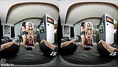 Hey Check Out This Steamy Threesome with Two Horny Teens in VR Action 😏