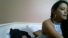 i'm an oriental nympho maxine x and i fuck myself hard with a huge bbc dildo on the bed until squirting wet orgasm in lingerie