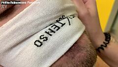 Sporty mistress sofi humiliates slave by ordering him to sniff and lick her sweaty socks