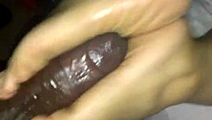 why does this ebony bbw give reverse footjob until massive cumshot?