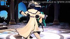 Hatsune Miku nude mod shows big boobs and ass