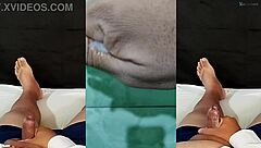 Horny Guy Jerks Off Thinking of Ex, Cums on Hand in Secret