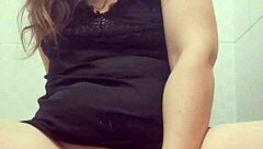 Big Ass Latina Milf Rides Huge Dildo In Bathroom To Squirting Orgasm