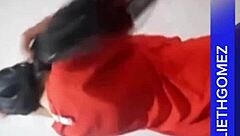 Porn actress Yulieth Gomez touches her huge tits and ass!