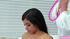 the experienced doctor gets playful with her young patient in a steamy hospital encounter involving close tribbing