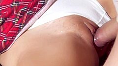 Boldly unloading milk into tight Japanese asian pussy close up uncensored