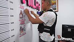 Peruvian Woman Shows Off Huge Ass to Perverted Cop at Police Station