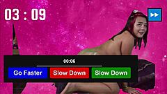 She takes on the intense edging challenge, holding back for 25 minutes before exploding twice quickly