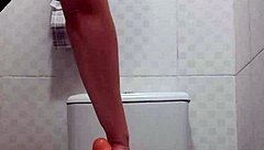 Big Ass Latina Milf Rides Huge Dildo In Bathroom To Squirting Orgasm