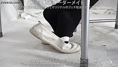 Socks fetish video with feet shoes and domination play