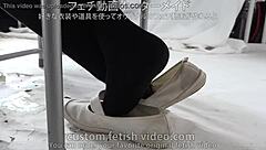 Socks fetish video with feet shoes and domination play