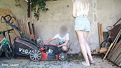 I felt guilty cheating on my husband but the gardener's monster cock made me orgasm wildly outdoors