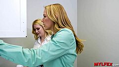 Blonde Milfs Bent Over In Laundry Room For Intense Group Assfucking Action