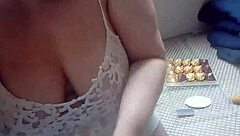Ginger Paris Indulges In Sensual Masturbation Using Chocolates While In Lingerie