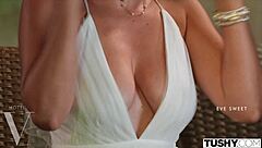 stunning bride explores first anal at luxurious hotel