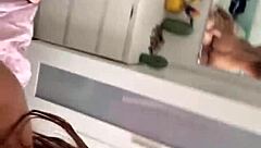 the blonde beauty swallows piss in a mega compilation of fluids and deepthroat actions with monster cocks