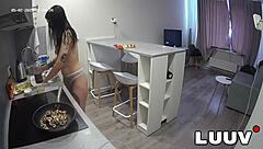 Luuv Alice and Lucien navigate their first argument in a homemade kitchen shower scene with flashing