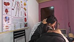 Unexpected Erection in Front of Sexy Brazilian Nurse Leads to Dirty Facial and Rough Sex