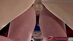 sexy trainer anime girl hikari gets COWGIRL ride and DOGGY STYLE fuck in gym storeroom with close-up pussy CREAMPIE in rule34 hentai animation