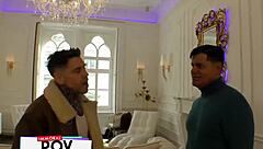 Why double team curvy ukrainian supermodel josephine with big natural tits and fat pussy lips in mmf threesome at the new condo?