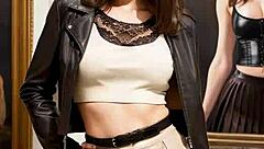 I Feel Thrilled By Leather Skirt Upskirt Art In Outdoor Public Setting